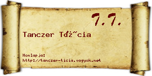 Tanczer Tícia névjegykártya